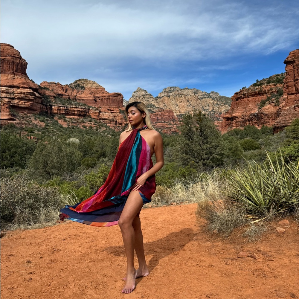 Zara Multicolor High Low Dress